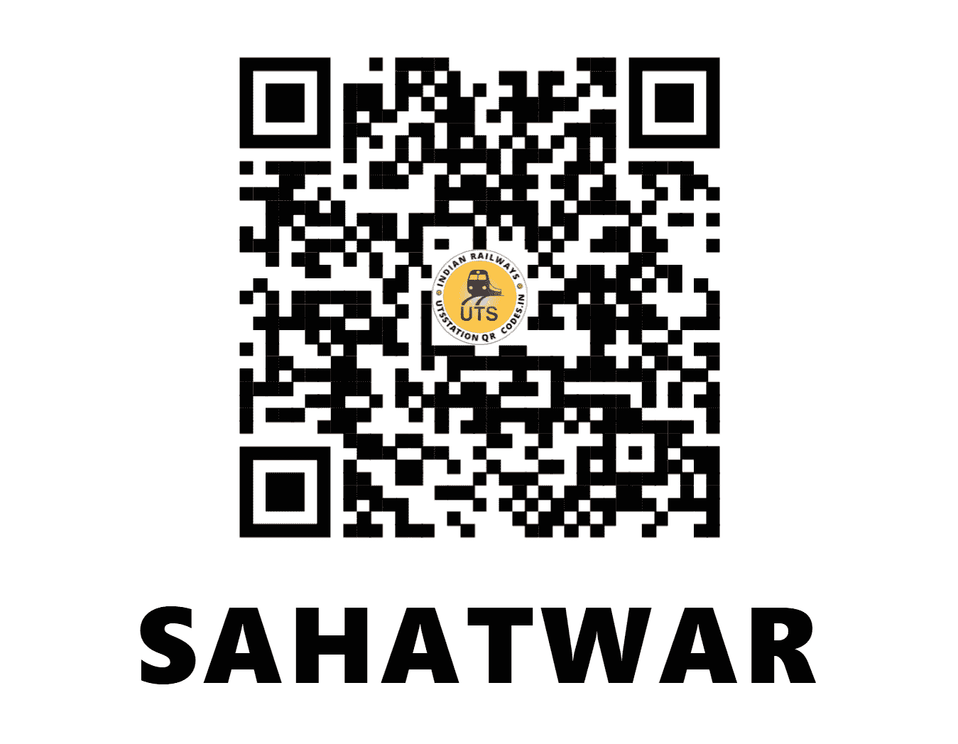 UTS QR Code for SAHATWAR - STW (NE - UTTAR PRADESH)